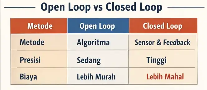 perbedaan system closed loop dan open loop overhead crane